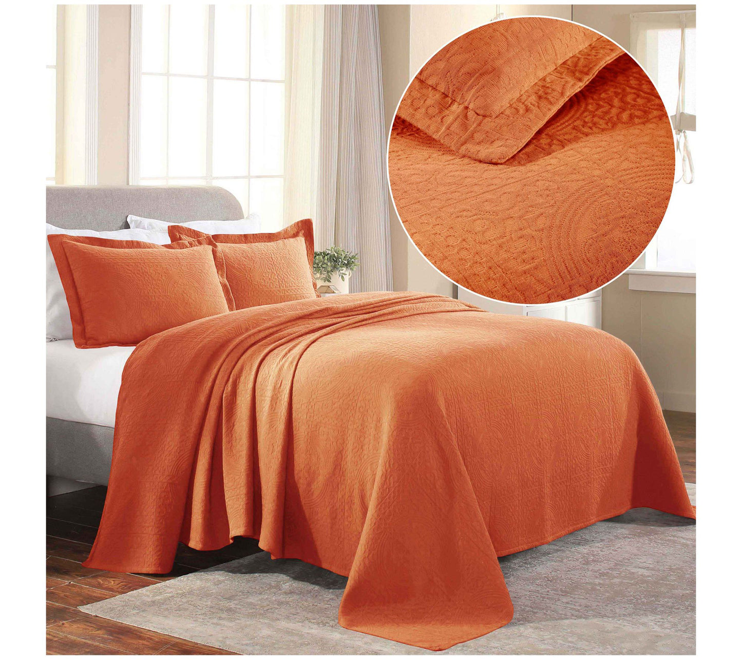 Superior Cotton 3PC Bedspread Set, King