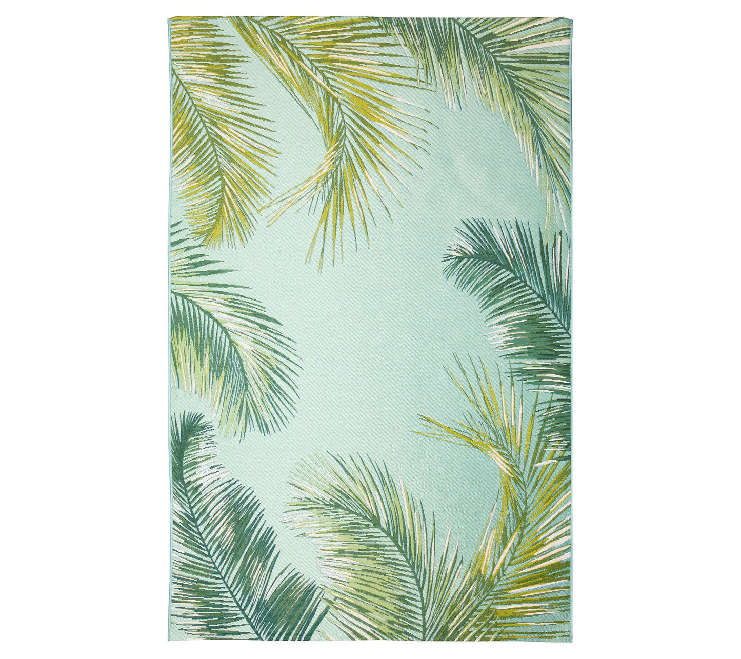 Liora Manne Marina Palm In/Outdoor Rug Aqua 6'6 " x 9'4"