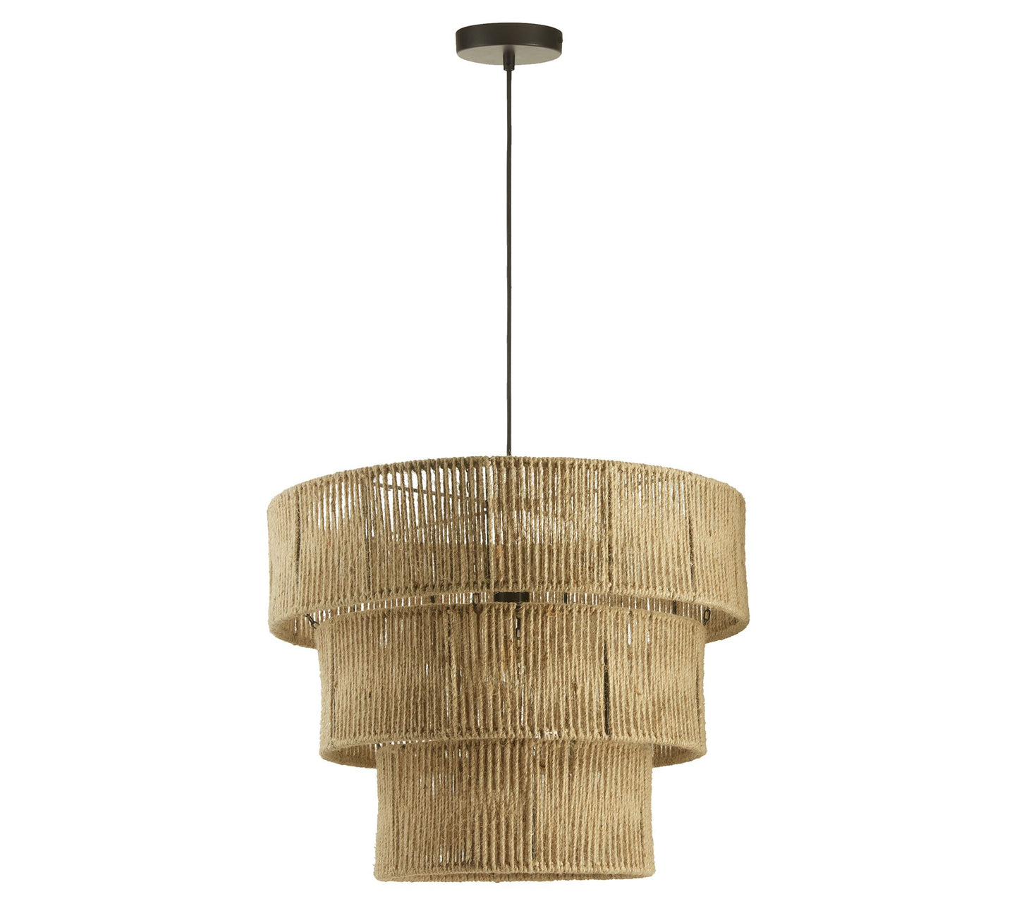 River of Goods 19.75"W Metal and Jute Pendant Light