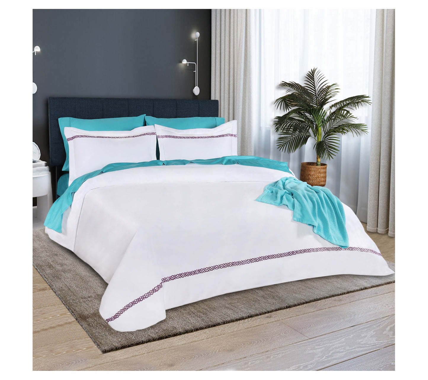 Superior Egyptian Cotton Duvet Cover Set- King/Cal King