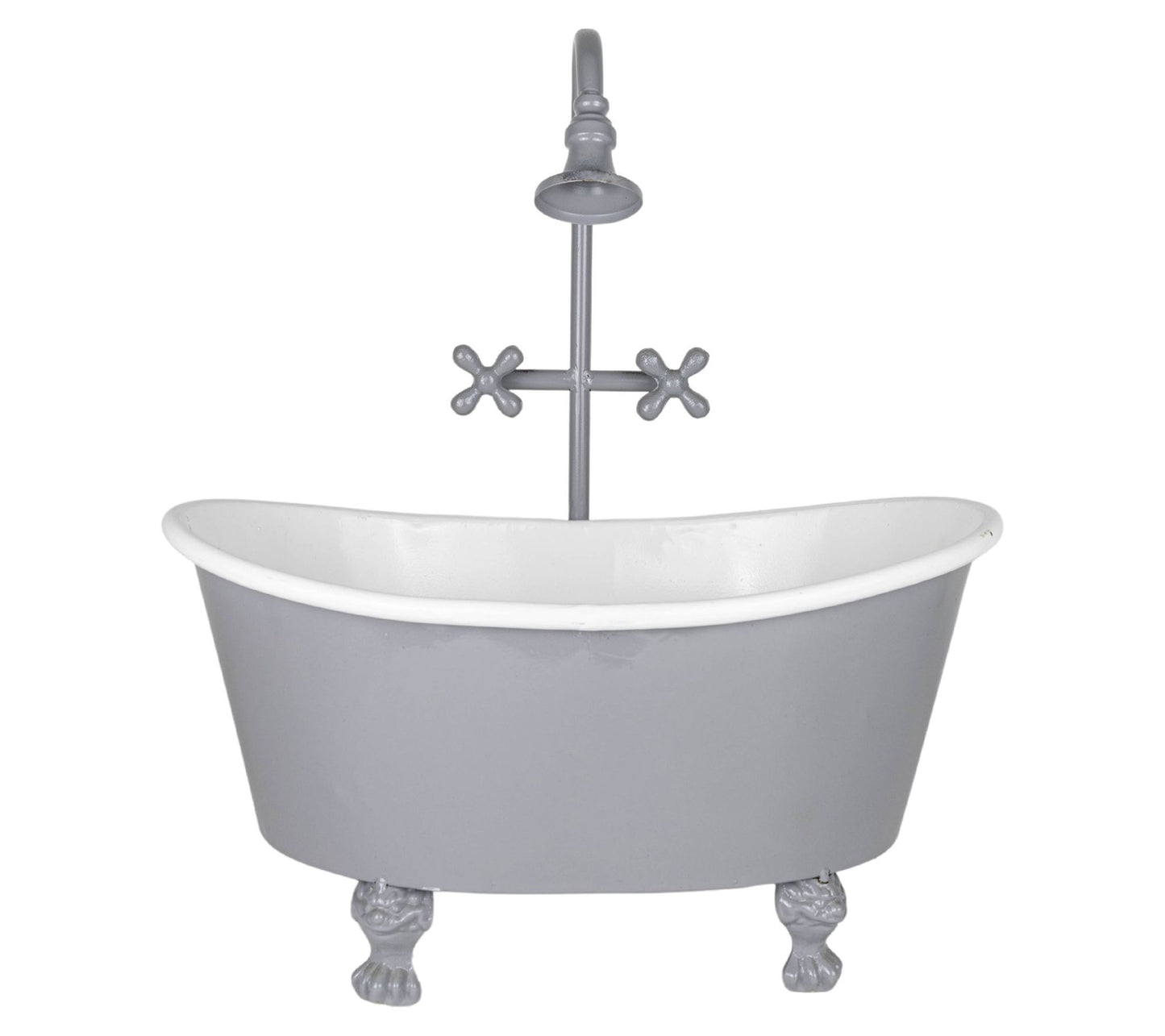 Foreside Home & Garden Antique Bathtub PlanterGray Metal