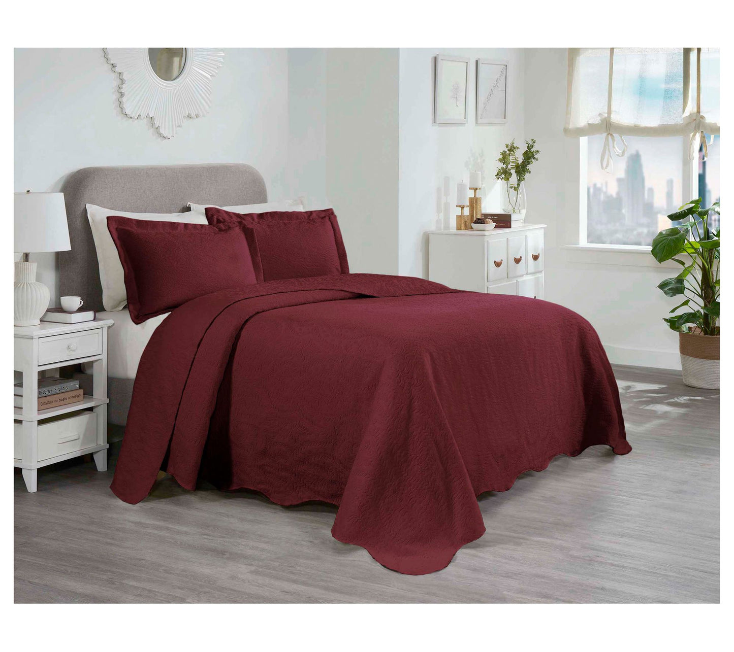 Superior Aspen Cotton Blend Medium Weight Bedspread Set- King