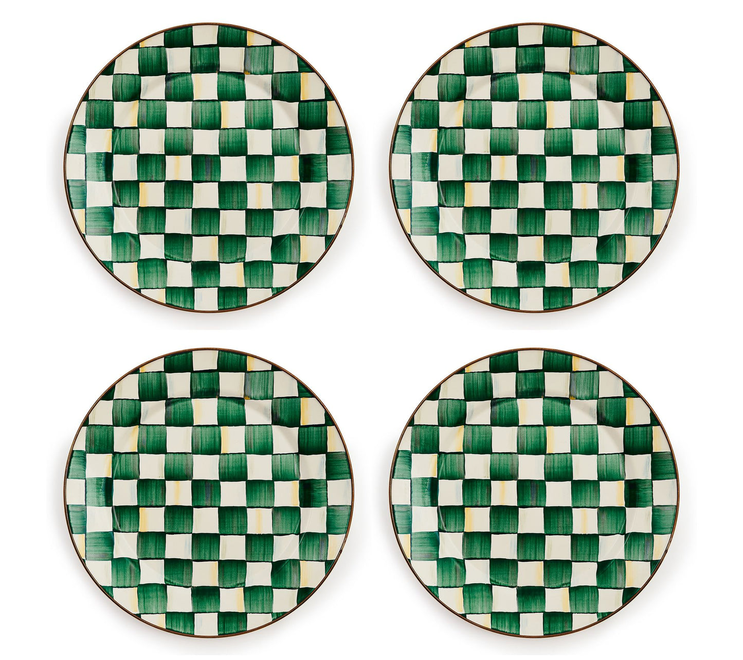 MacKenzie- Childs Set of 4 Enamel Chargers
