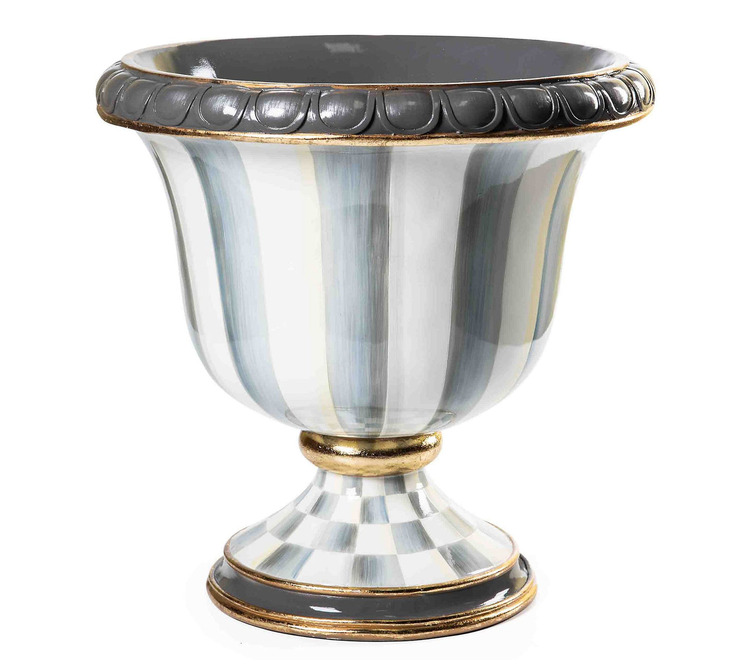 MacKenzie-Childs Sterling Stripe Urn