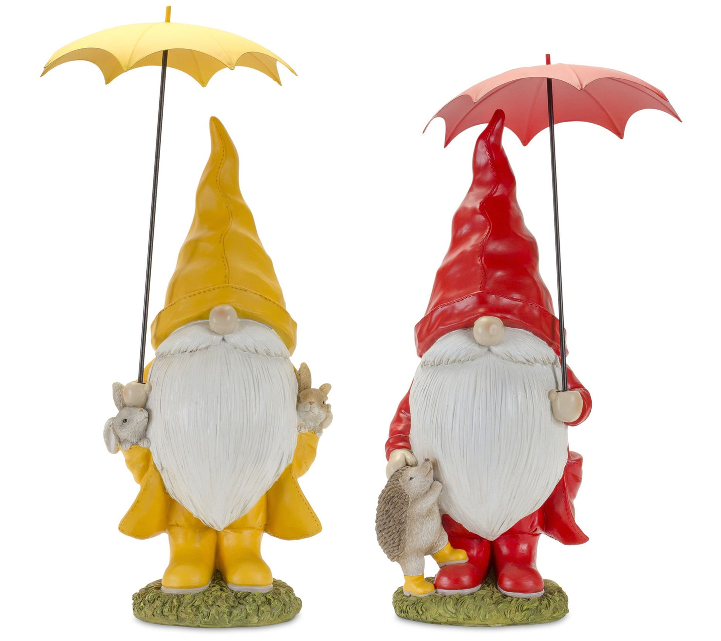 Melrose Gnome with Umbrella and Woodland Animals (Set of 2)