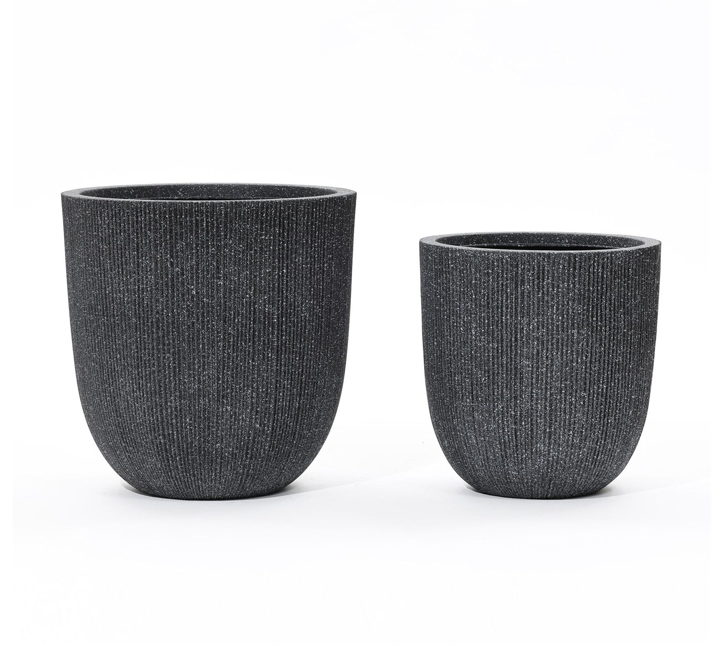 LuxenHome Set of 2 Mediterranean Tapered RoundPlanters