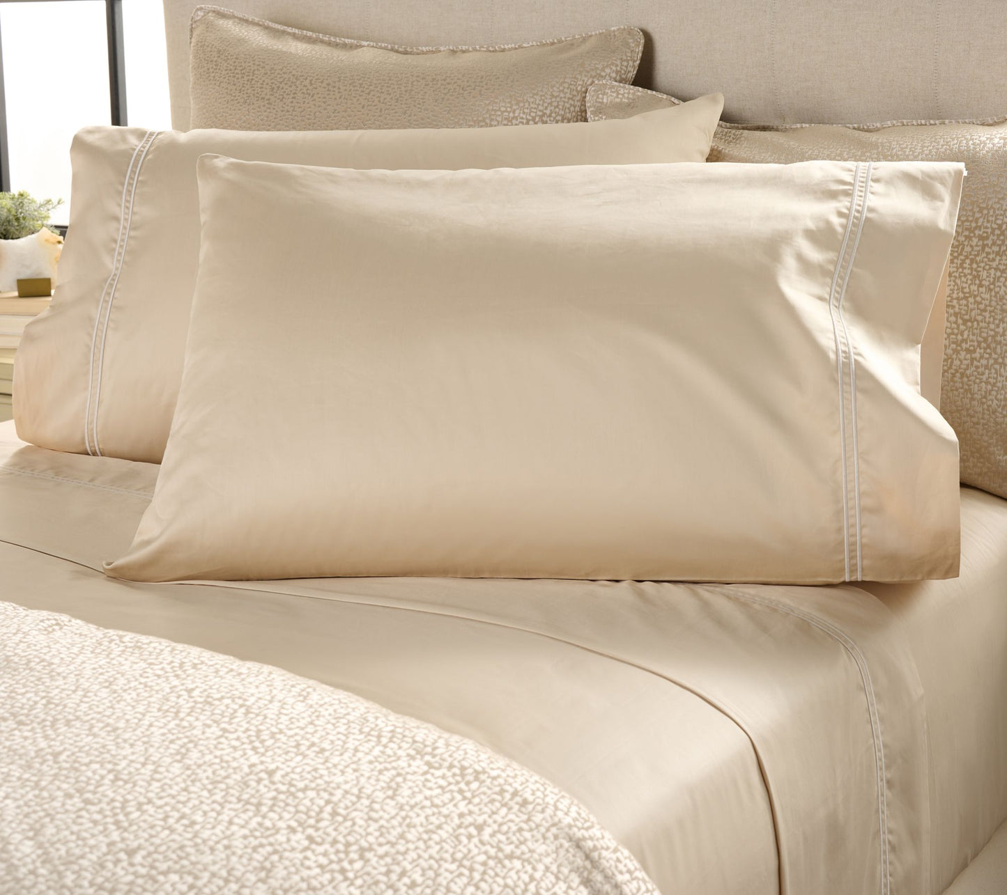 Northern Nights Signature Double Baratta Stripe Sateen Sheet Set- Full