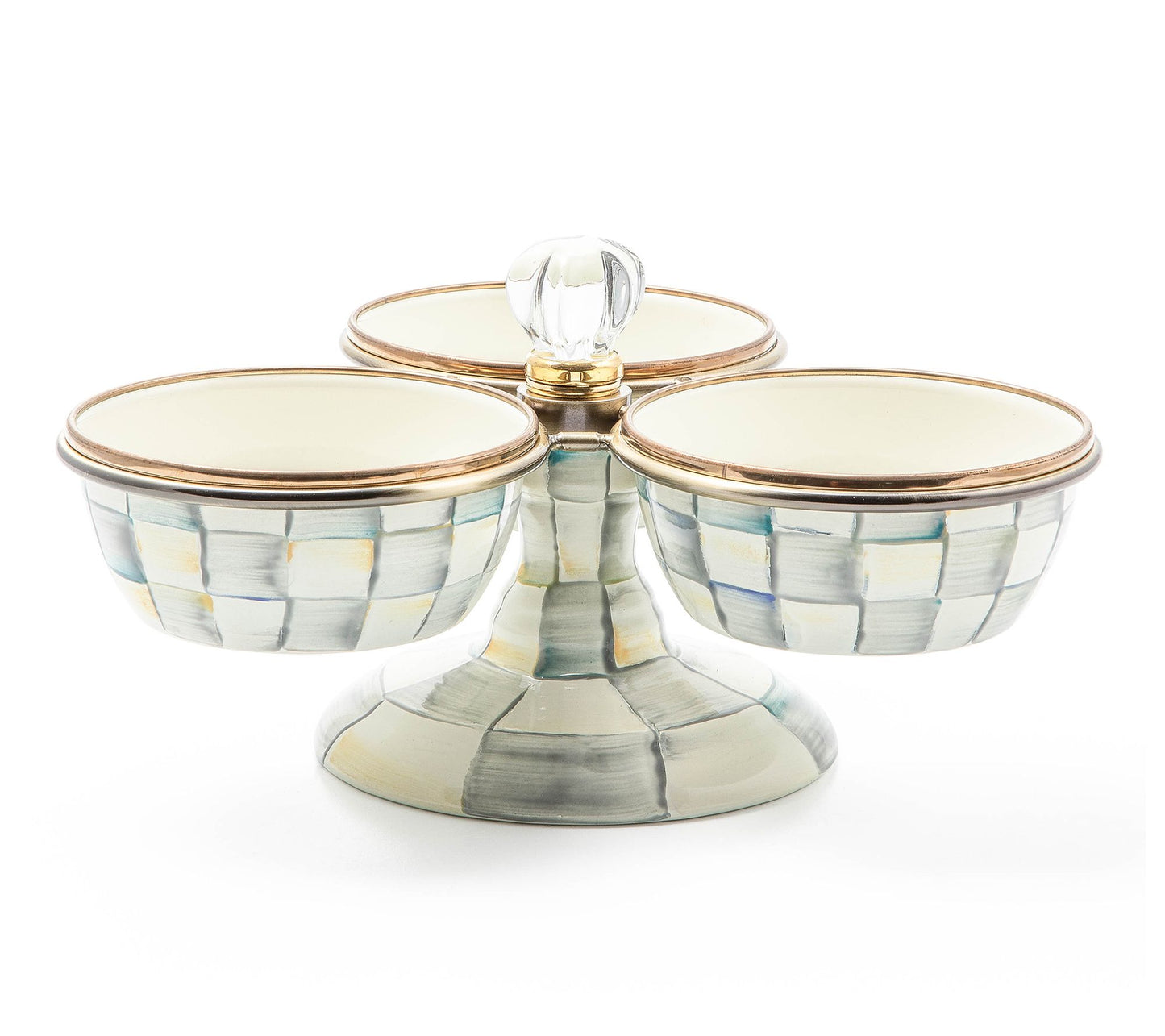 MacKenzie-Childs Sterling Check Triplicity