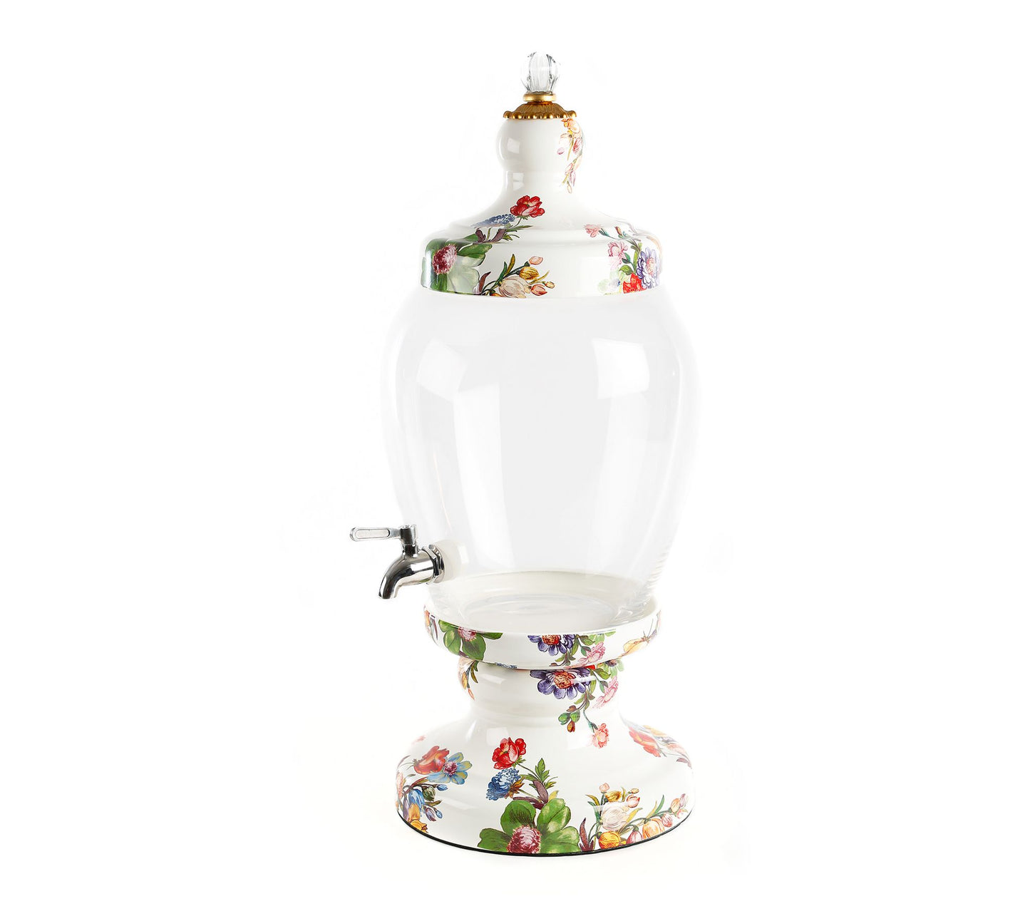 MacKenzie-Childs White Flower Market Beverage Hostess