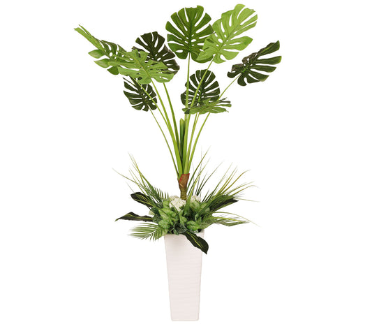 Puleo International 5 ft Artificial Tarovine Tre with Pot