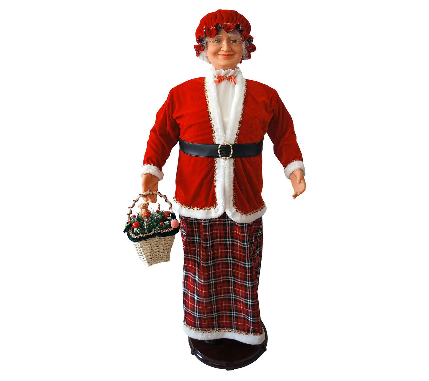 Fraser Hill Farm 58-In. Dancing Mrs. Claus withFestive Basket