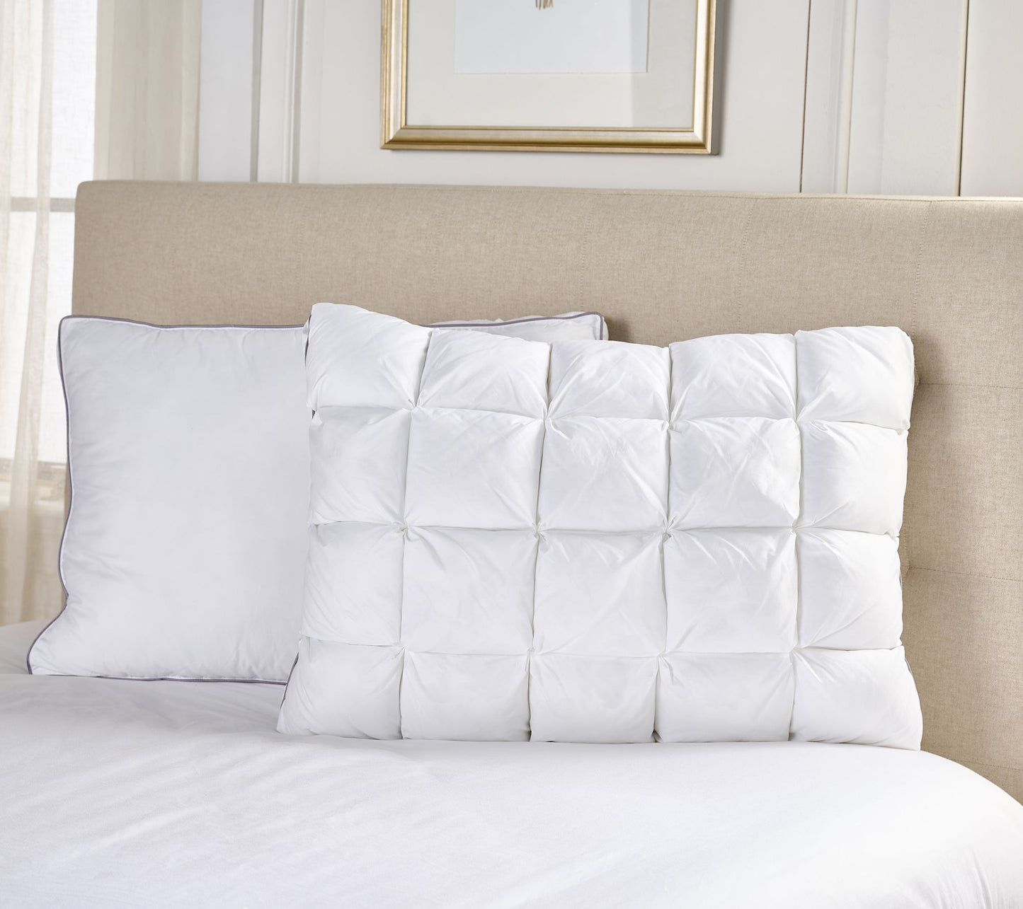 Home Reflections Set of 2 Comfort Cushion Pillows- King