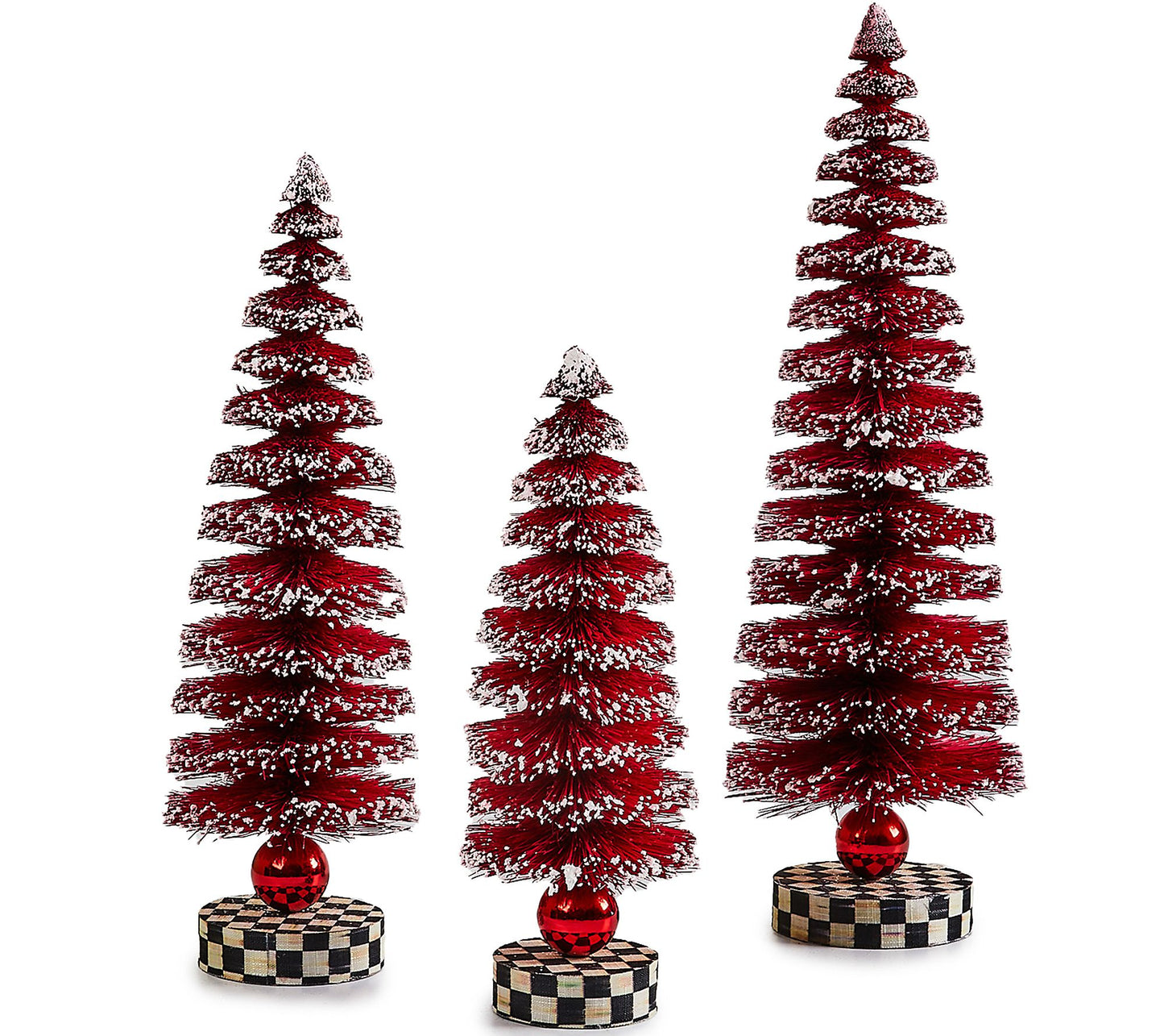 MacKenzie- Childs Set of 3 Bottle Brush Trees