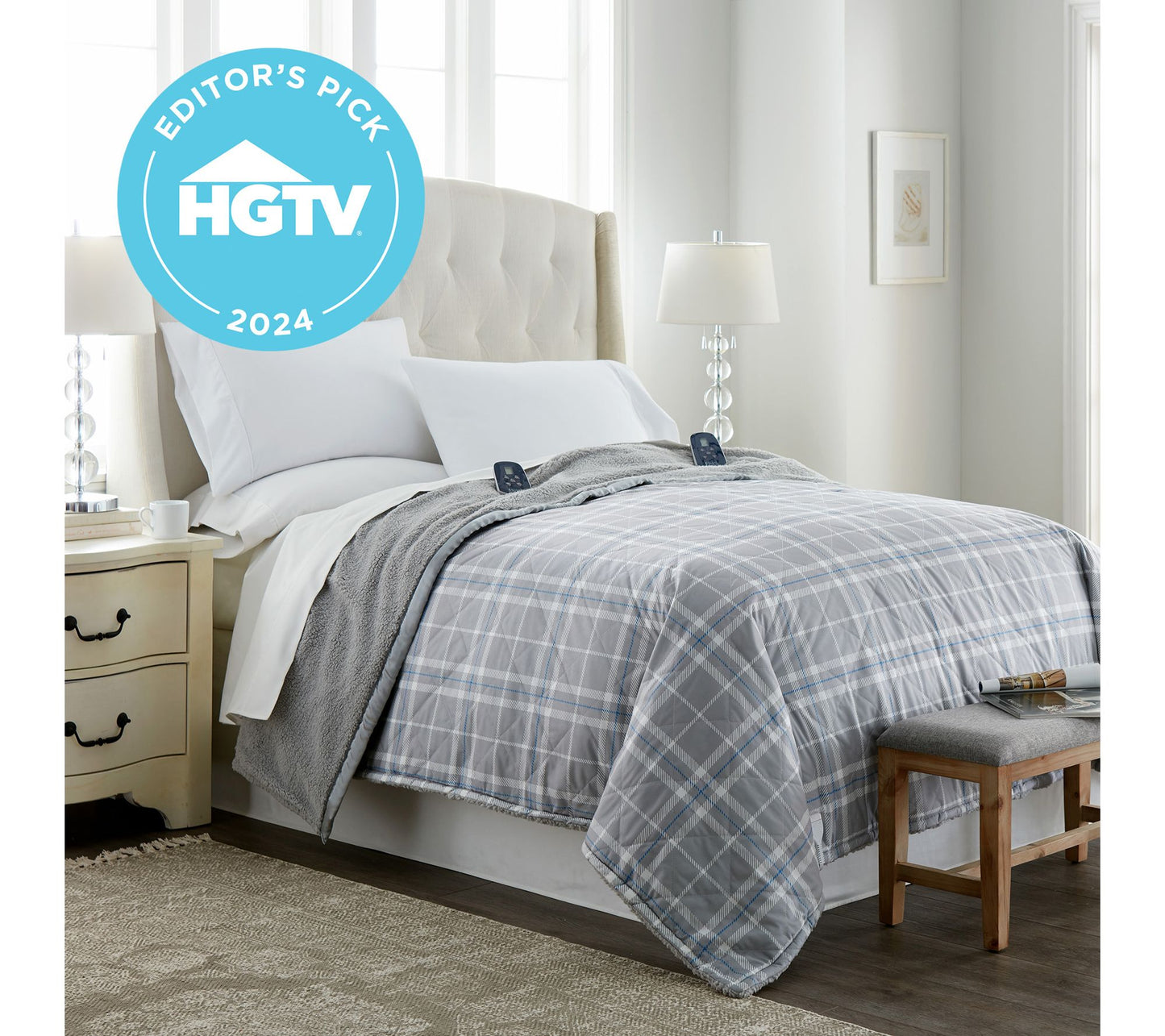 Shavel Micro Flannel Reverse to Sherpa Electric Blanket- King