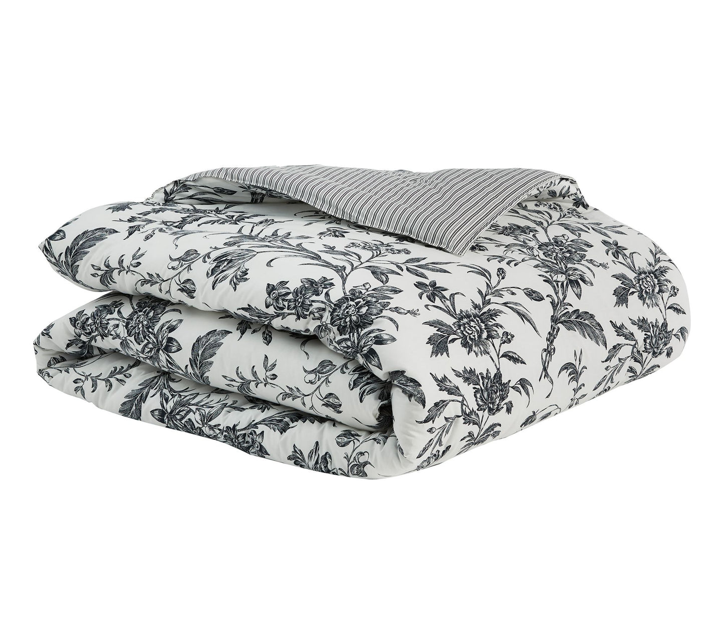 Laura Ashley Am berley Charcoal Full Queen Com forter Sham Bon