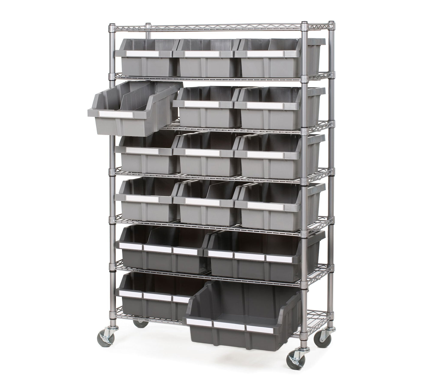Seville Classics 16-Tier NSF 22-Bin Rack, 36"Wx14.25"D x 56"H