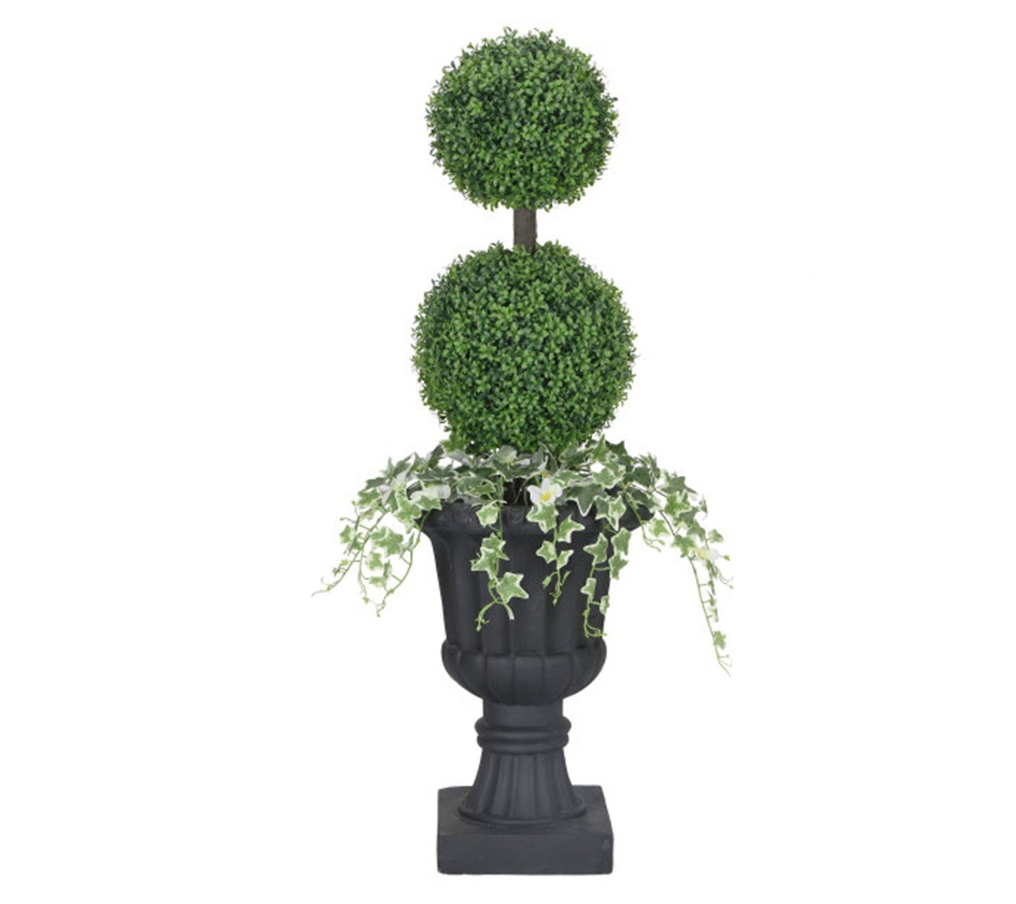 Puleo International 48in Topiary Boxwood Artificial Tree