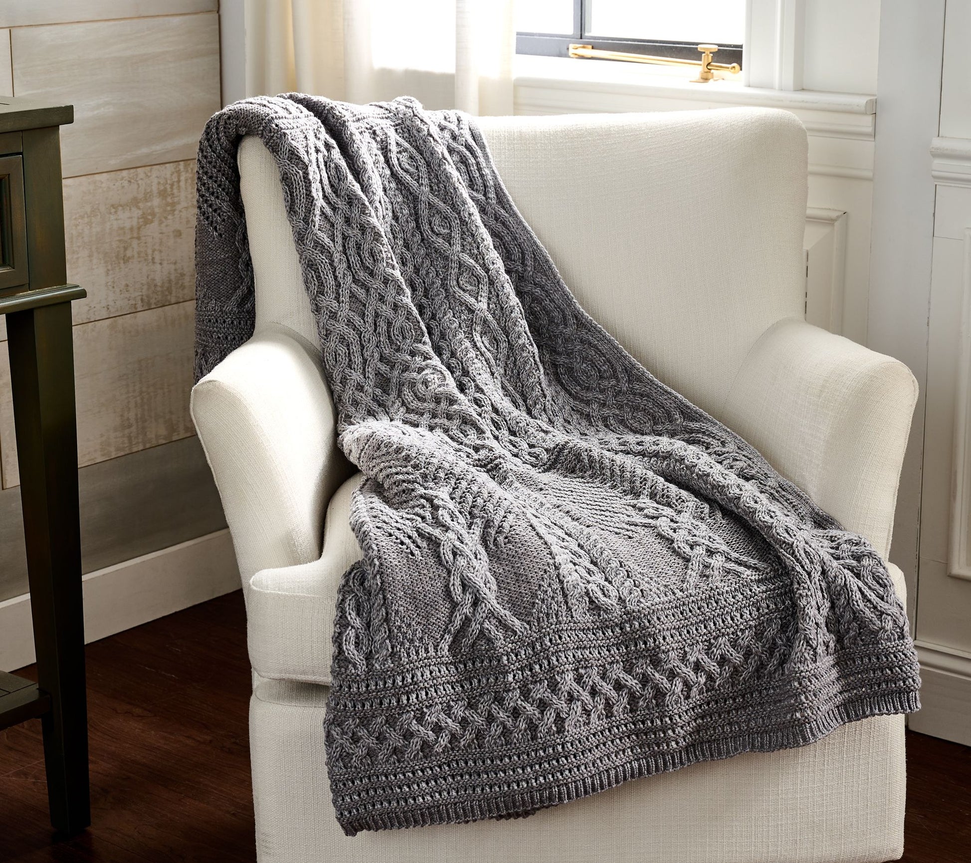 Aran Crafts Merino Wool Tree of Life 40"x60" Throw Blanket