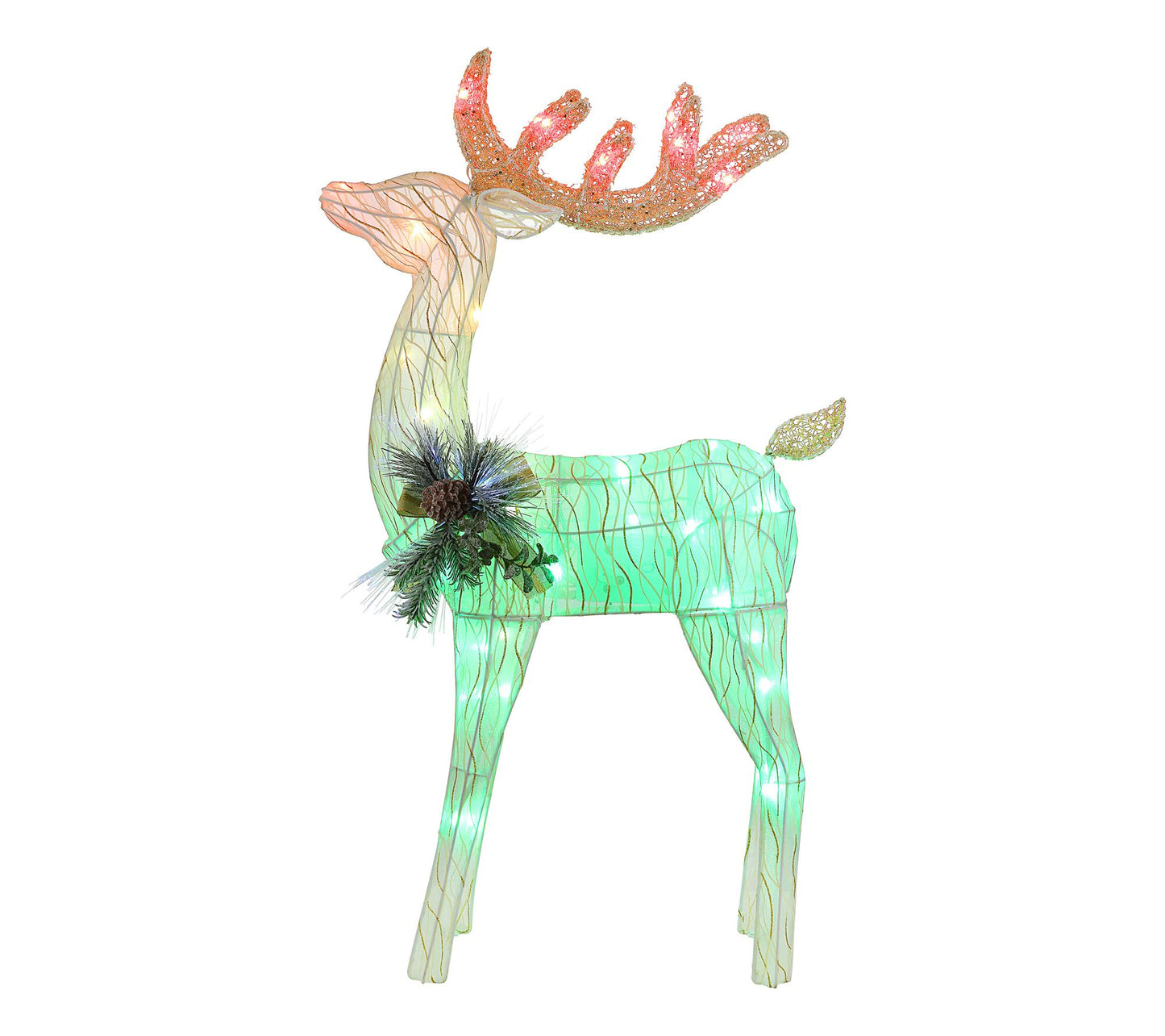 Mr. Christmas 3 ft. Outdoor Animated Fiber-Optic Reindeer