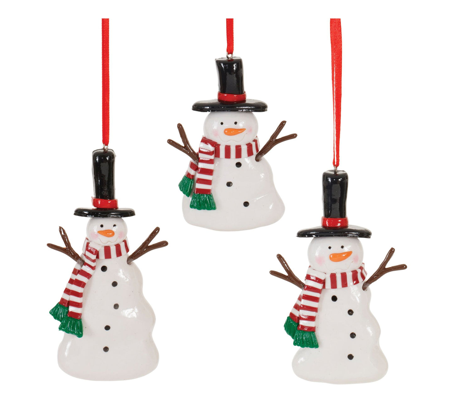 Melrose Clay Snowman Ornament (Set of 12)