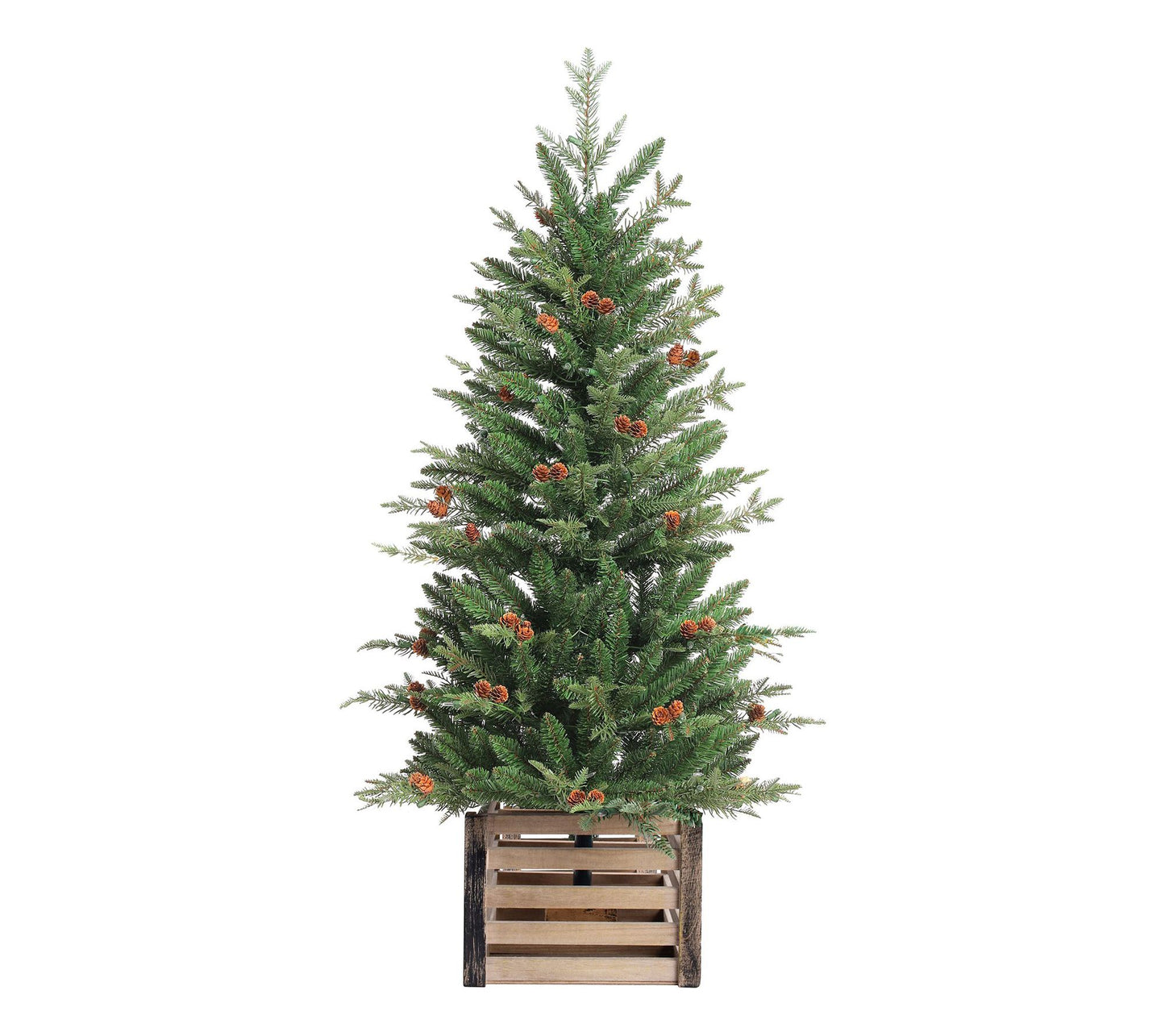 Haute Decor 4' Pre-lit Asheville Artificial Fir Potted Tree
