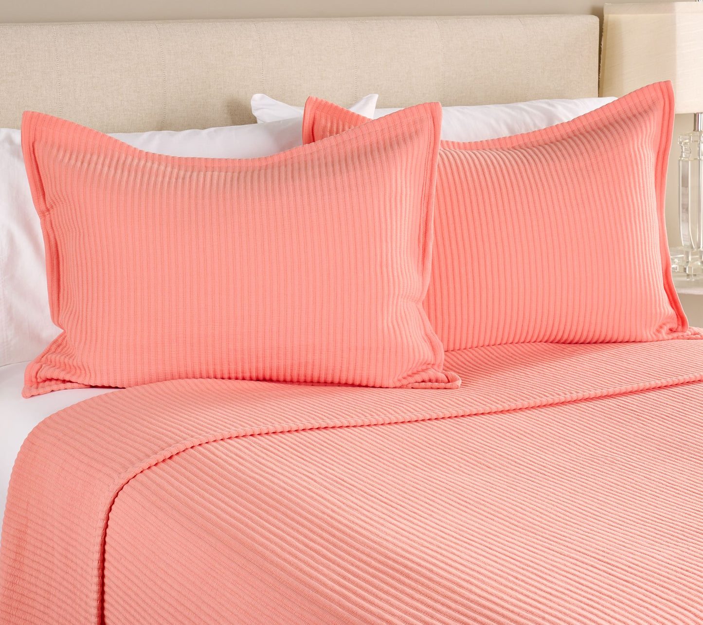 Hotel du Cobb Cotton Jacquard Coverlet and Sham Set - King