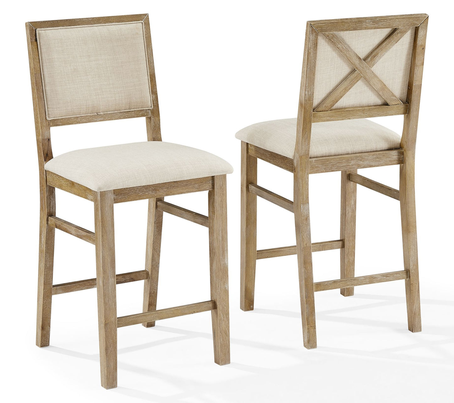 Joanna 2-Piece Upholstered Counter Height Bar Stool Set