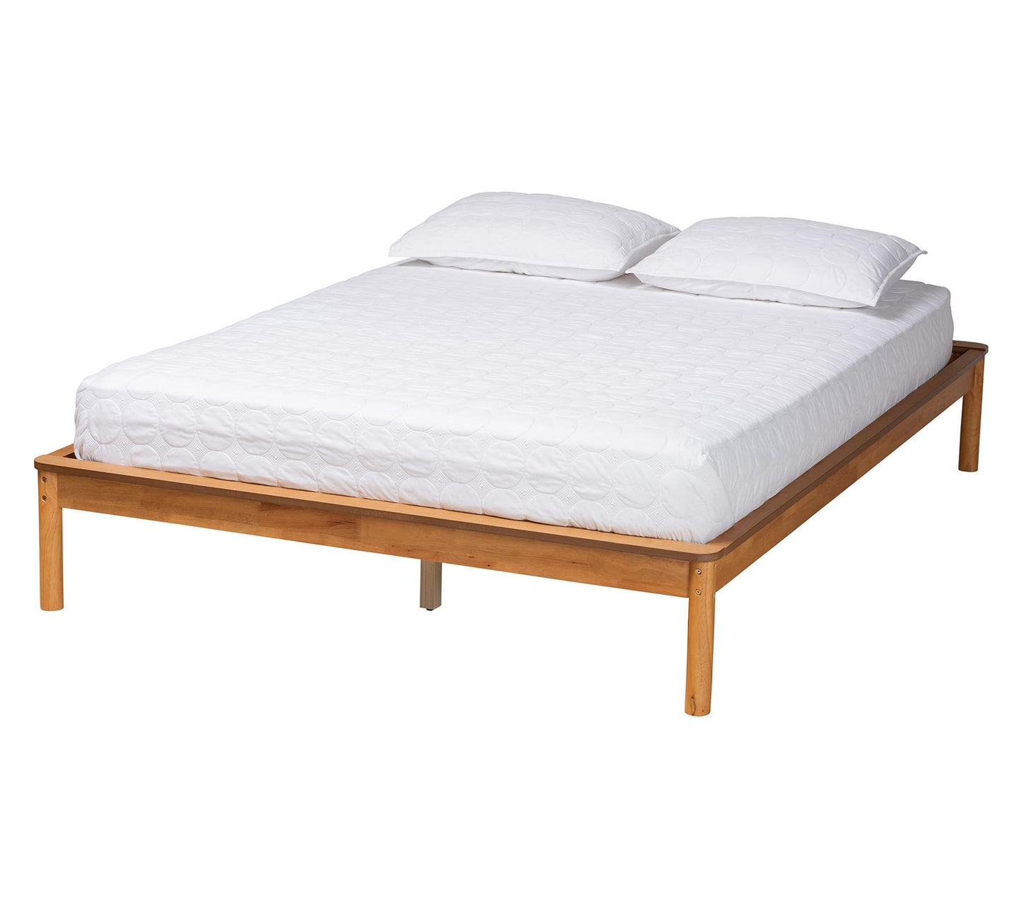 Baxton Studio Efren Honey Oak Wood Full Bed Frame