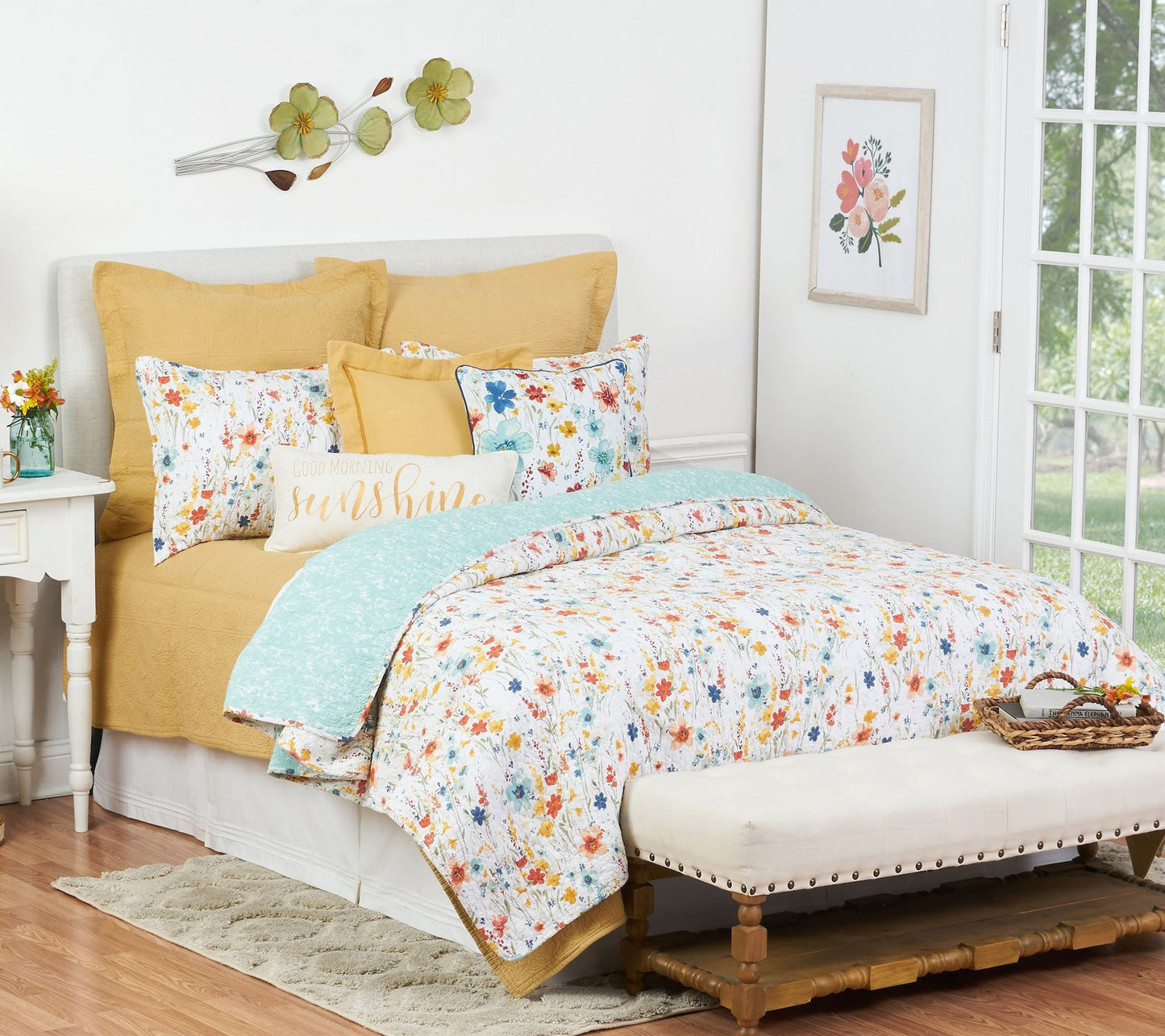 Sheila Floral Twin 2 Piece Quilt Set by Valerie