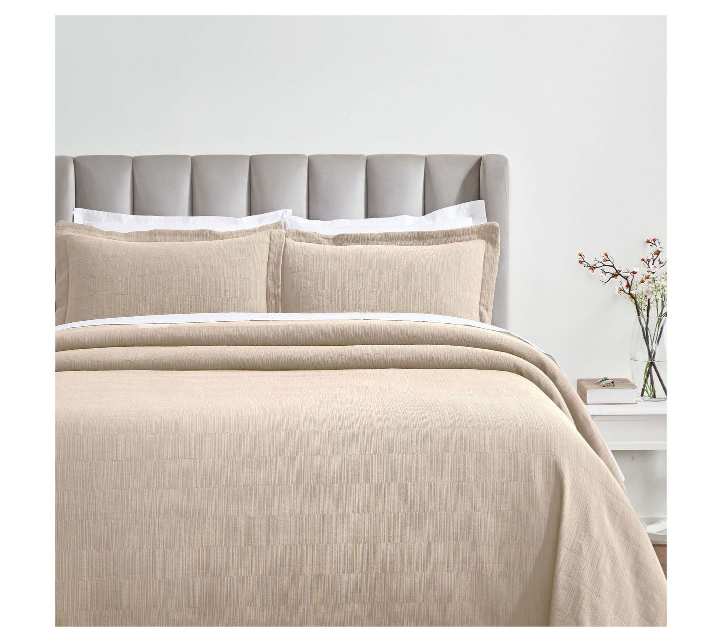 Superior Zenith Cotton Bedspread and Sham Set,Queen