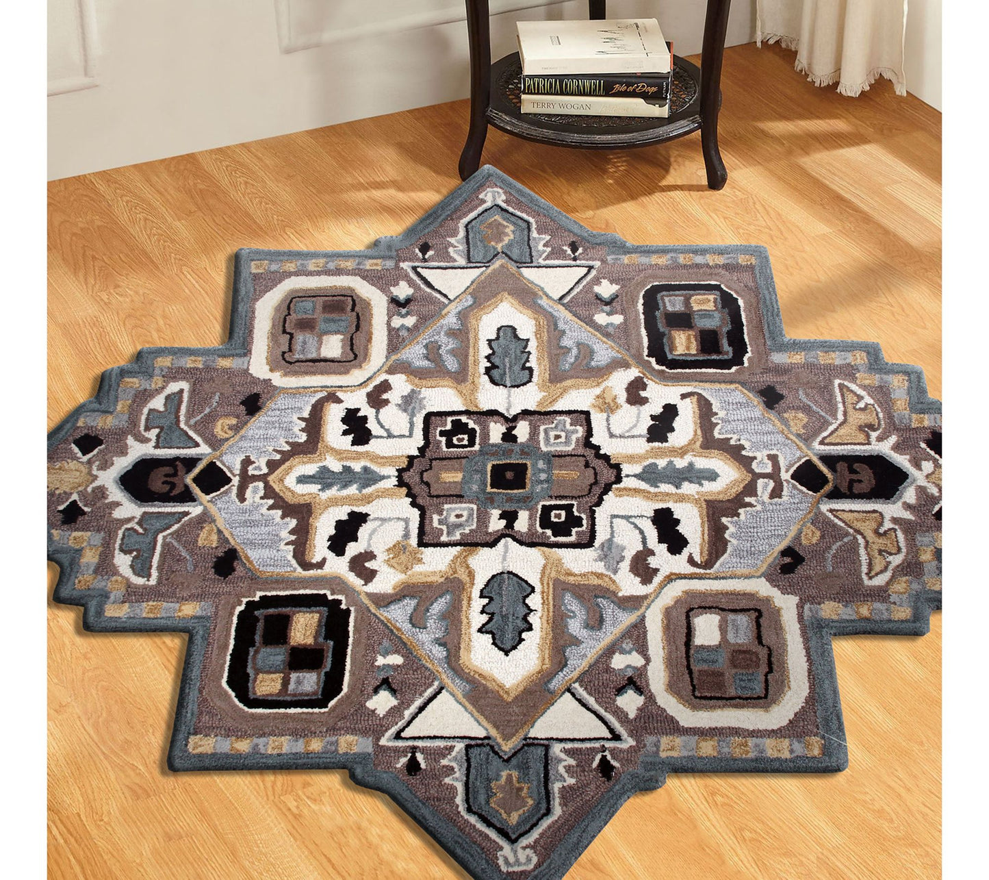 Ox Bay Geometric Medallion Wool Blend Indoor Rug, 7' Star