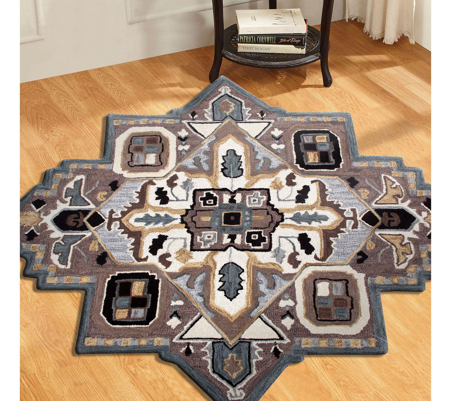 Ox Bay Geometric Medallion Wool Blend Indoor Rug, 5' Star