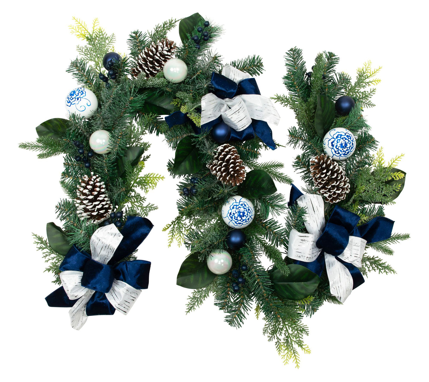 Northlight Pine with Blueberries Christmas Garland 6' x 8"