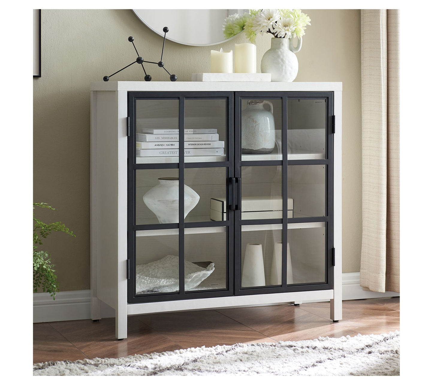 Hudson&Canal Bennett 32" Wide Rectangular Accent Cabinet