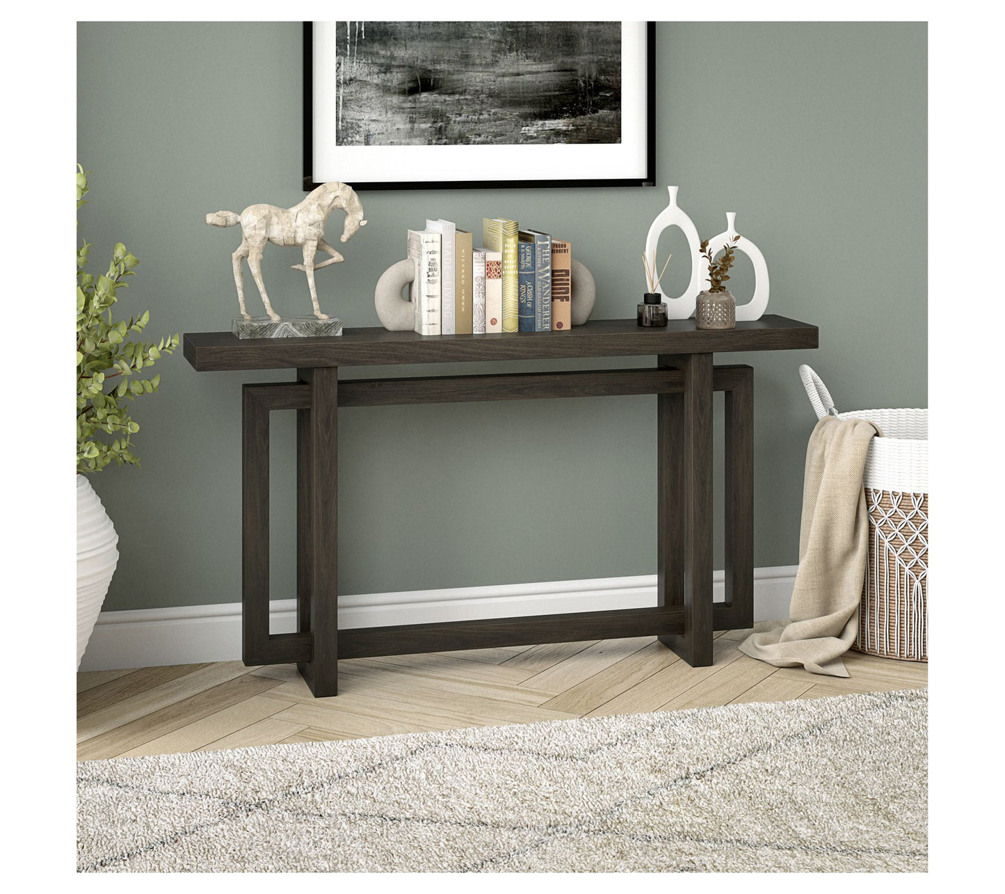 Hudson&Canal Breslow 55" Wide Rectangular Console Table