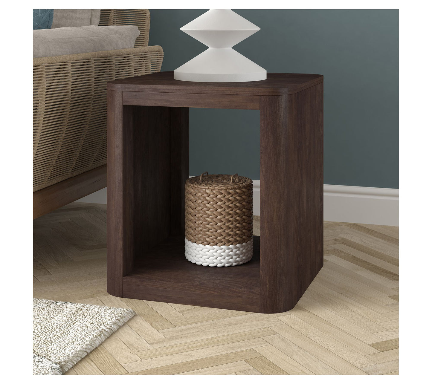 Hudson&Canal Kellan 20" Wide Square Side Table
