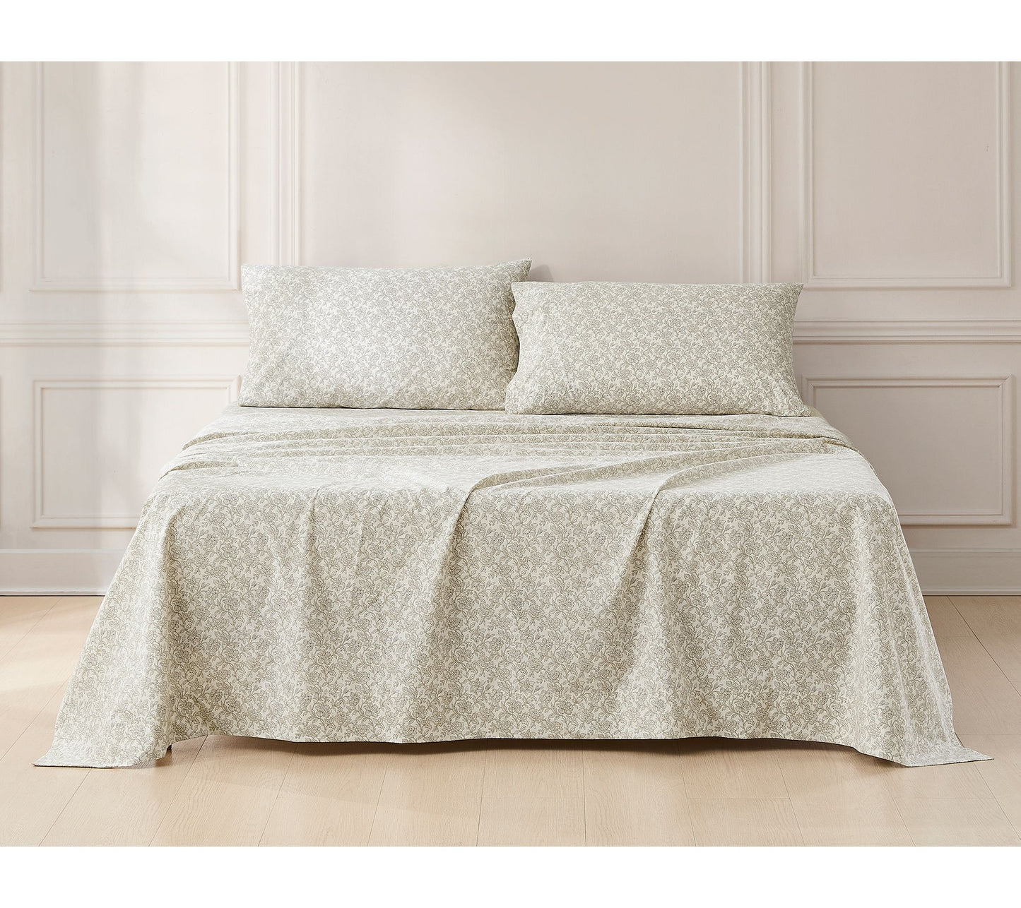 Lush Decor Zara Floral Block Cotton Sheet 4-Piece Set Queen