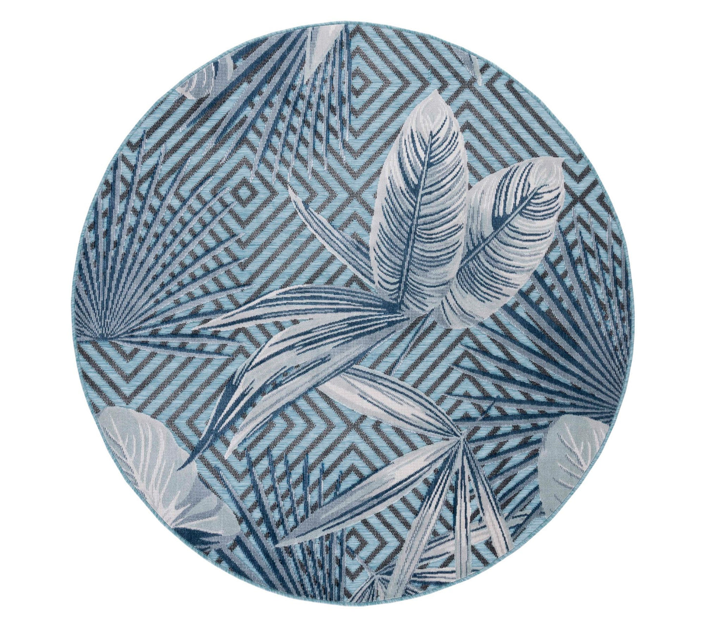 Safavieh Tropical Geometry 6'-5" x 6'-5" RoundOutdoor Rug