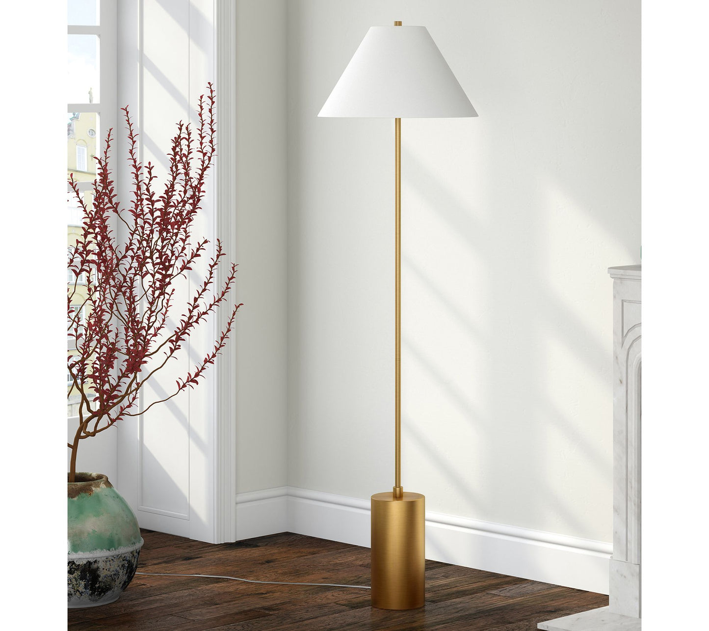 Hudson&Canal Somerset Floor Lamp with Empire Shde