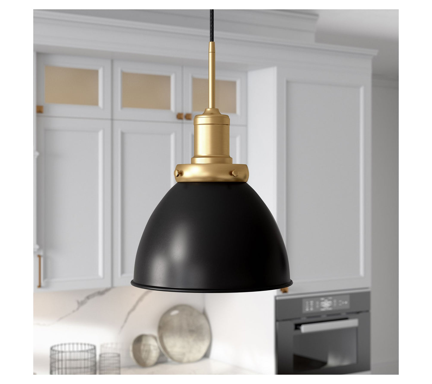 Hudson&Canal Madison 12" Wide Pendant with Metal Shade