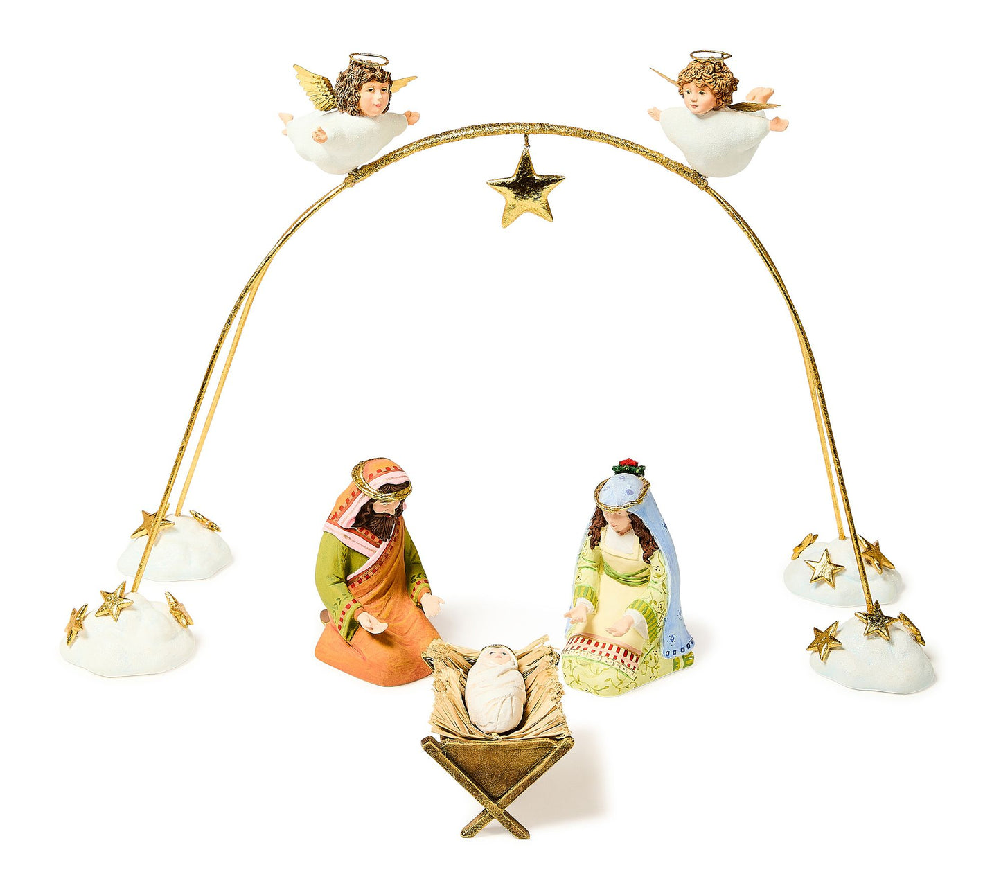 MacKenzie-Childs Nativity Cherub Angels Arch Set, Set of 4