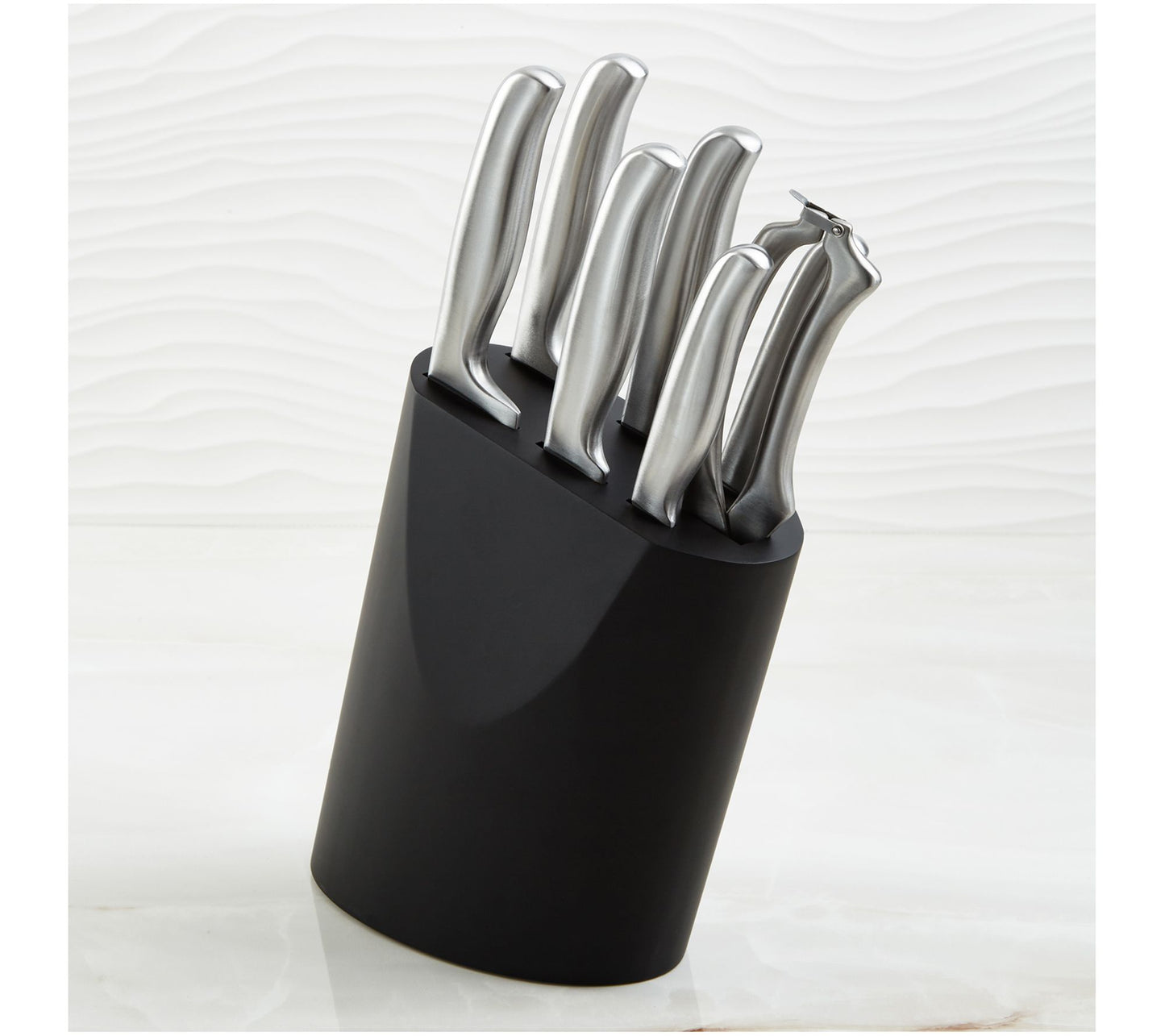 BergHOFF DiNA Frame 8pc Stainless Steel Knife Block Set