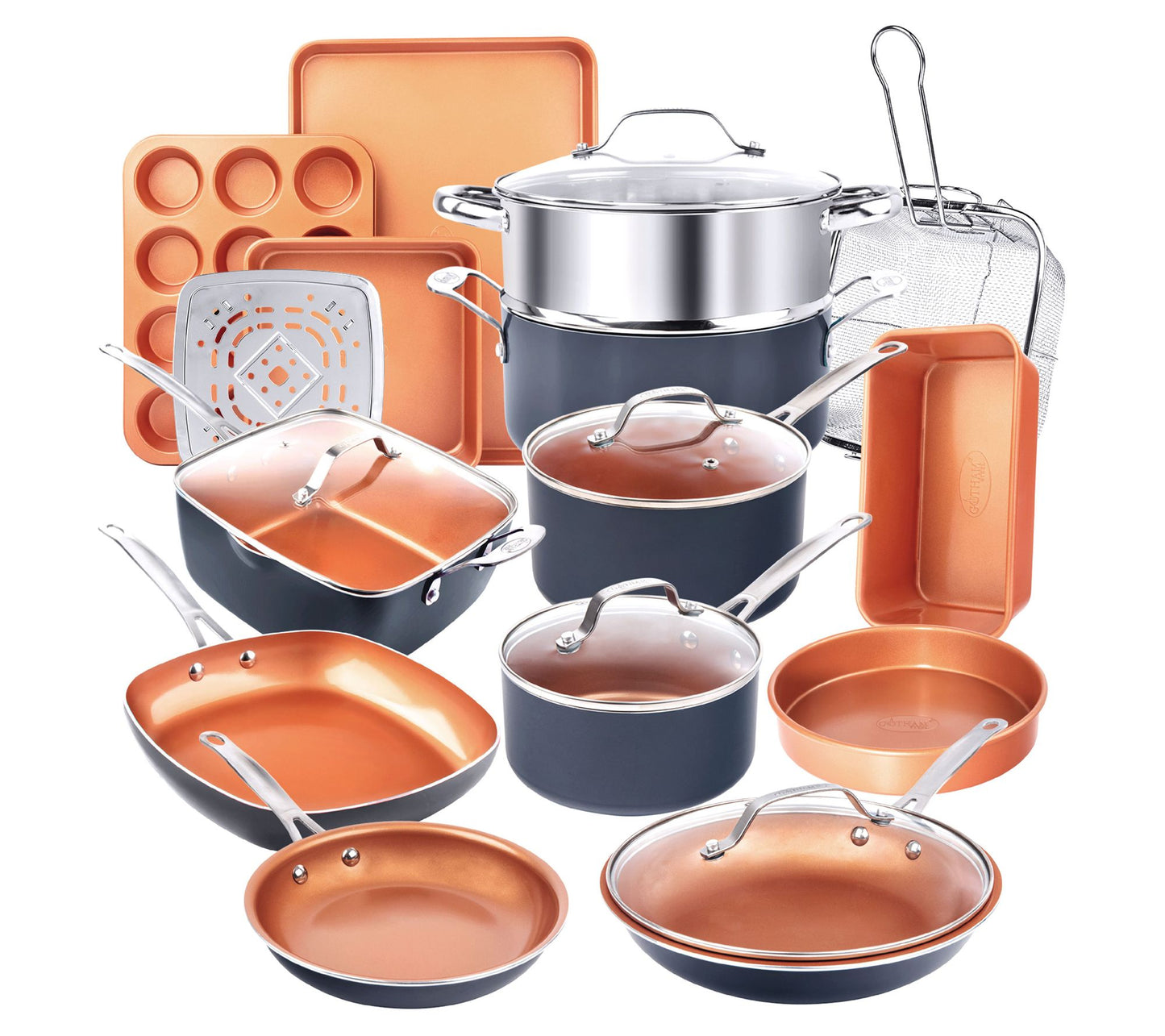 Gotham Steel 20 Piece Nonstick Cookware and Bakeware Set