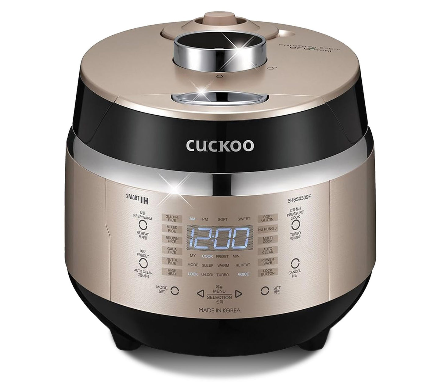 CUCKOO 3-Cup Induction Heating FuzzyLogic Pressure Rice Cooker