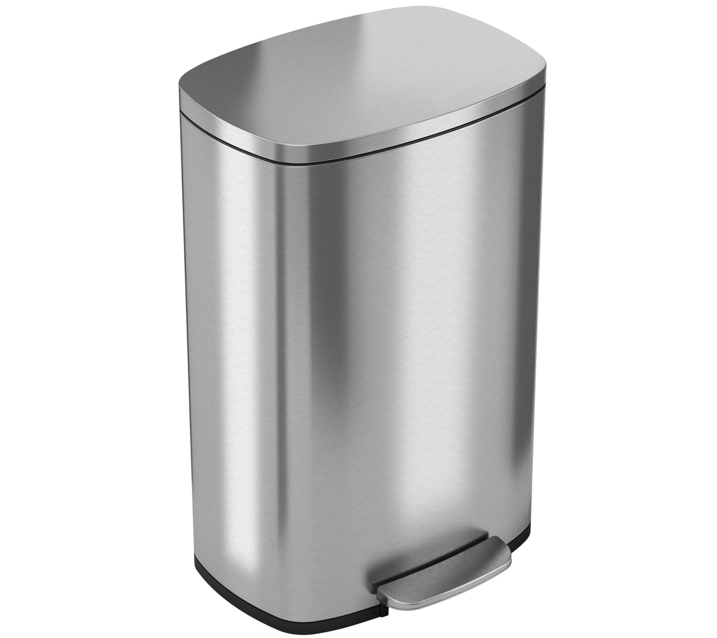 iTouchless SoftStep 13.2-Gallon Stainless SteelStep Trash Can