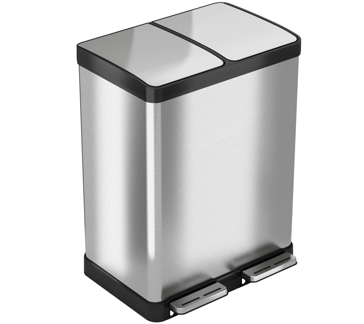 iTouchless SoftStep 16-Gallon Dual-Compartmenttep Trash Can