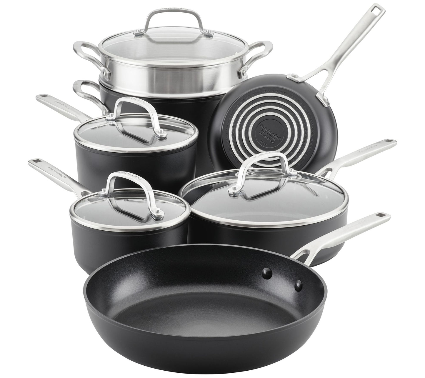 KitchenAid Nonstick Pots and Pans Set, 11pc