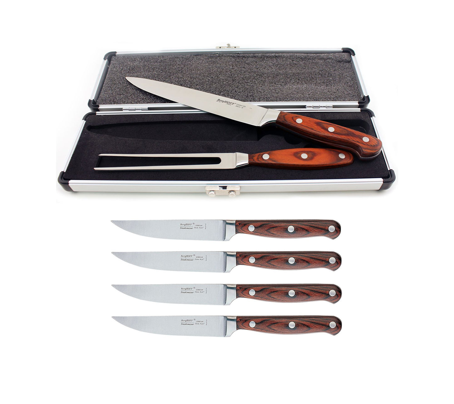 BergHOFF Pakka Wood 7pc Steak & Carving Set