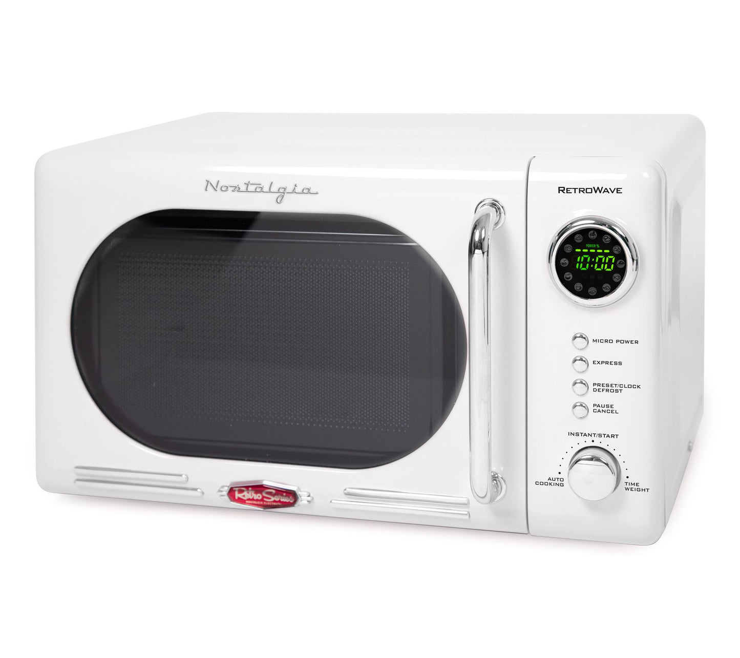 Nostalgia Retro 0.7 Cubic Foot Countertop Microwave Oven