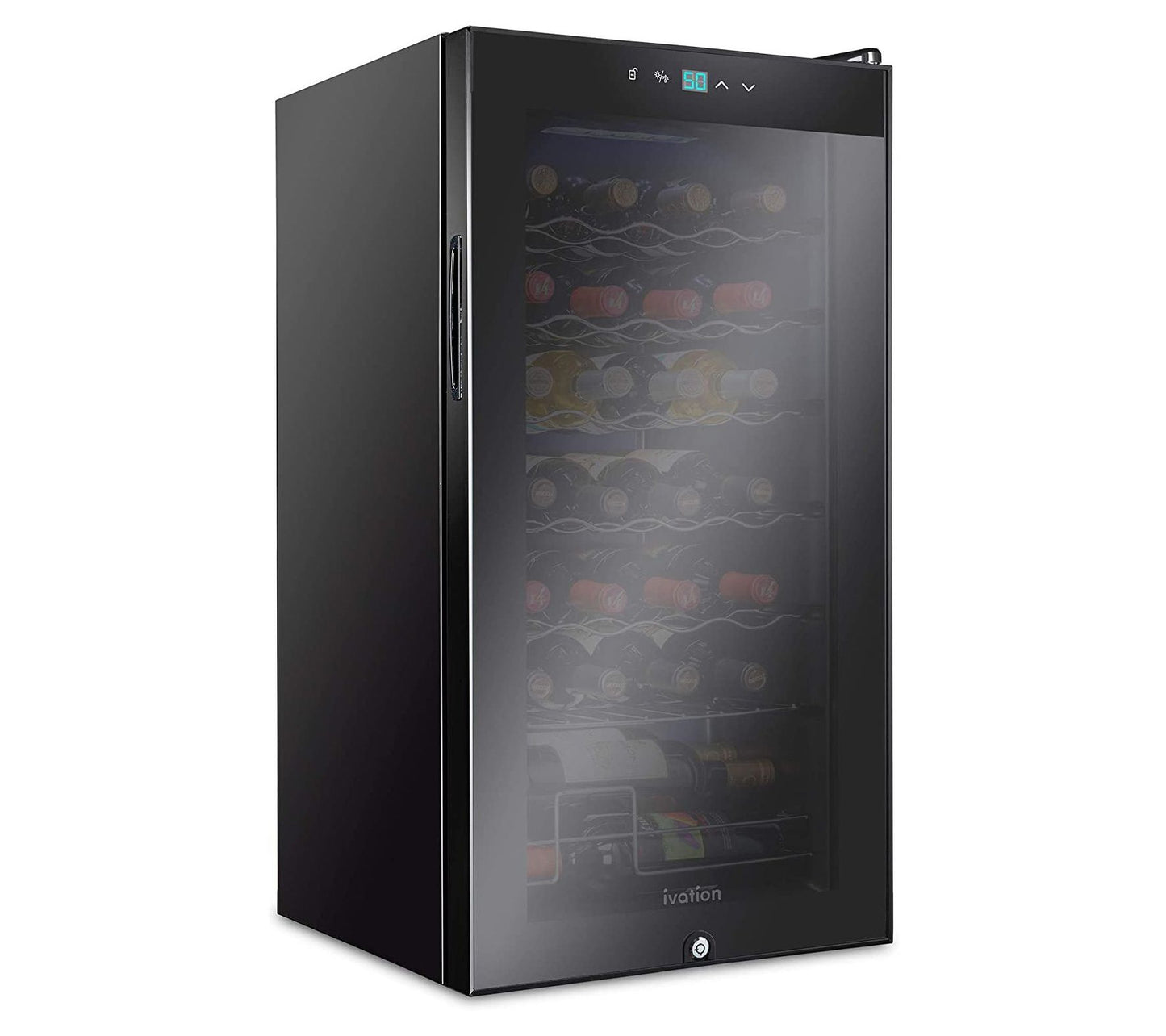 Ivation 28-Bottle Wine Cooler w/Lock